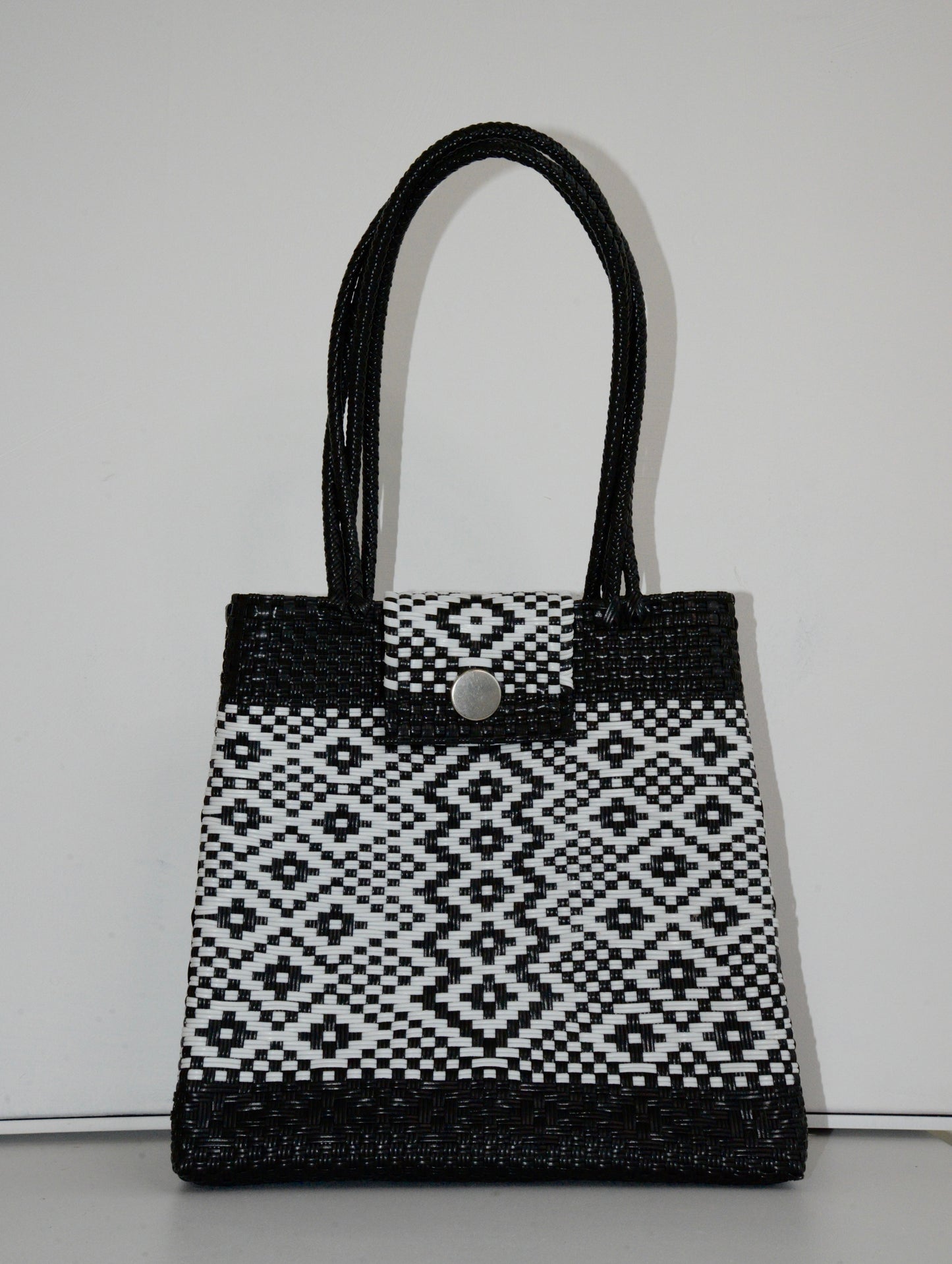 Aztec Tribal Pattern Black & White Purse
